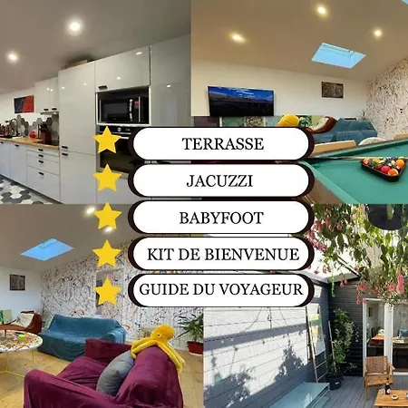 Maison Street Art, Jacuzzi Sur Terrasse Et Billard Appartement Reims